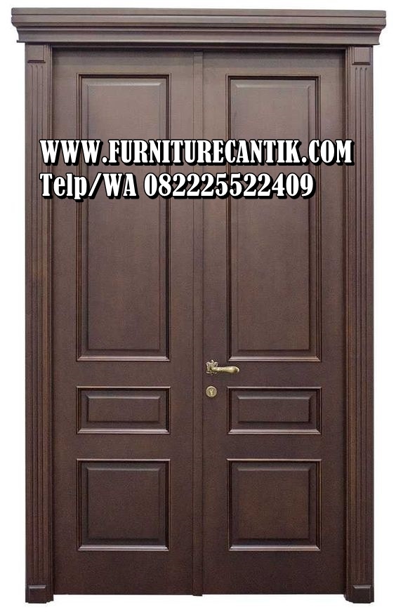 Pintu Rumah Kayu Jati Minimalis Coklat