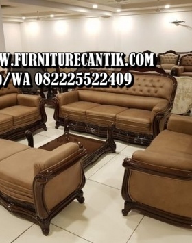 Sofa Tamu Kayu Jati Mewah Ukiran