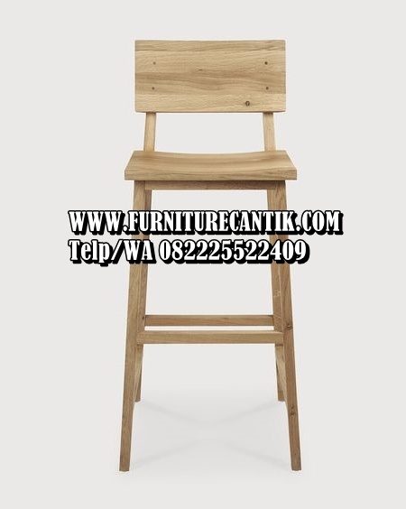 Kursi Bar Kayu Jati Solid Modern