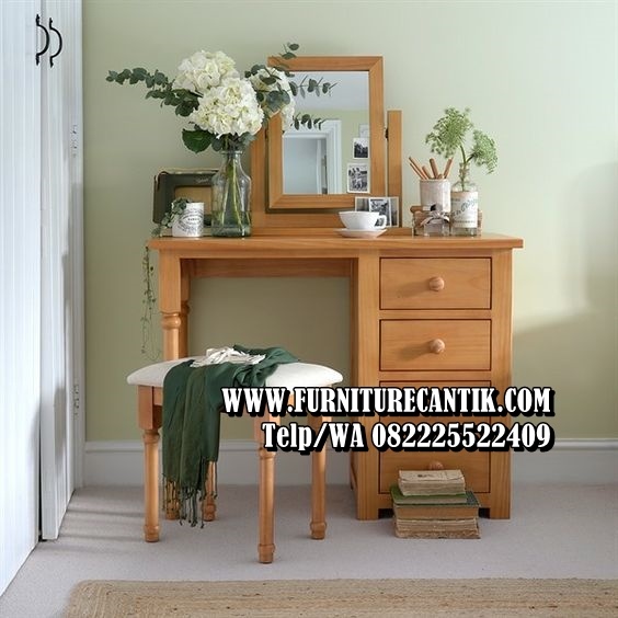 Meja Rias Kayu Jati Desain Terbaru