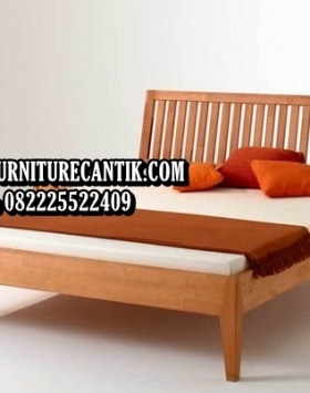 Dipan Kayu Jati Minimalis Modern Natural