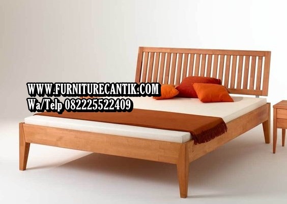 Dipan Kayu Jati Minimalis Modern Natural