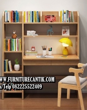Meja Belajar Anak Kayu Jati Modern Terbaru