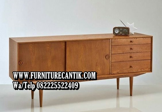 Meja Tv Kayu Jati Modern Mewah