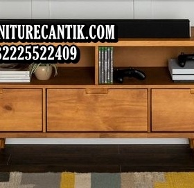 Meja TV Minimalis Mewah Kayu Jati