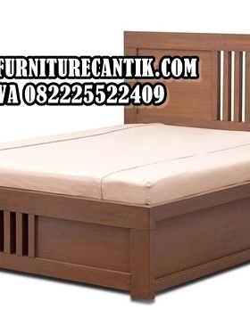 Dipan Kayu Jati Minimalis Natural Mewah
