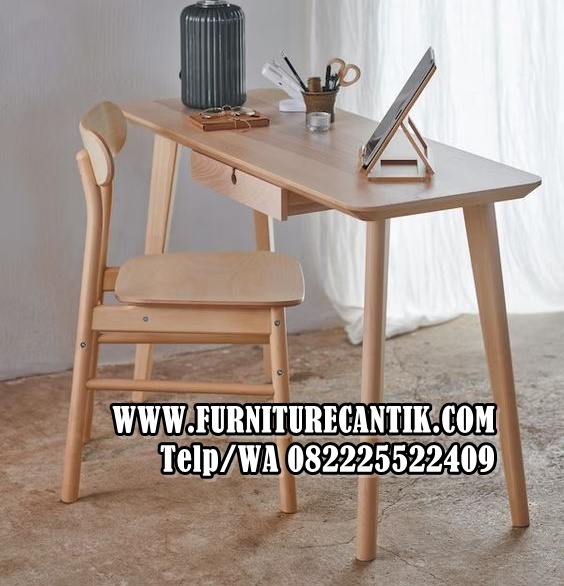Meja Belajar Minimalis Mewah Jati Modern