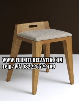 Kursi Cafe Kayu Jati Modern Variasi Jok Kain