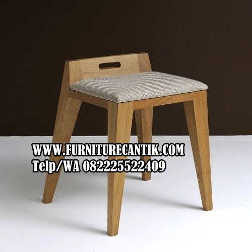 Kursi Cafe Kayu Jati Modern Variasi Jok Kain