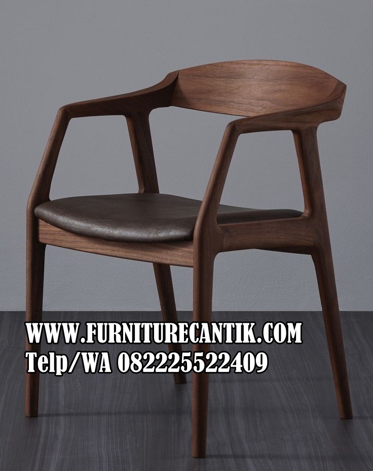 Kursi Cafe Modern Kayu Jati Jok Kain