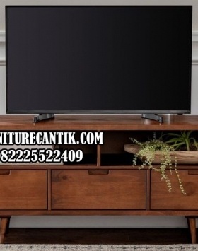 Meja TV Minimalis Desain Modern Jati