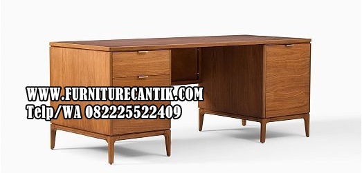Meja Belajar Kayu Jati Model Modern
