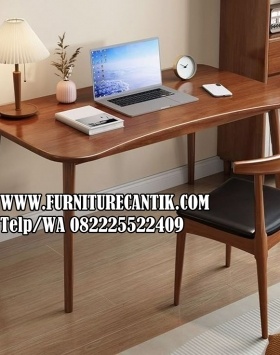 Meja Belajar Minimalis Estetik Jati