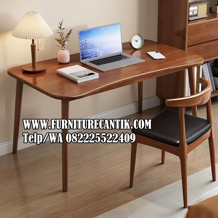 Meja Belajar Minimalis Estetik Jati