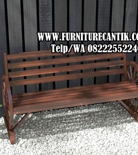 Kursi Teras Kayu Jati Modern Panjang Coklat