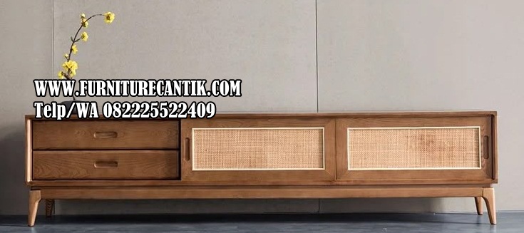 Meja Bufet TV Kayu Jati Mewah